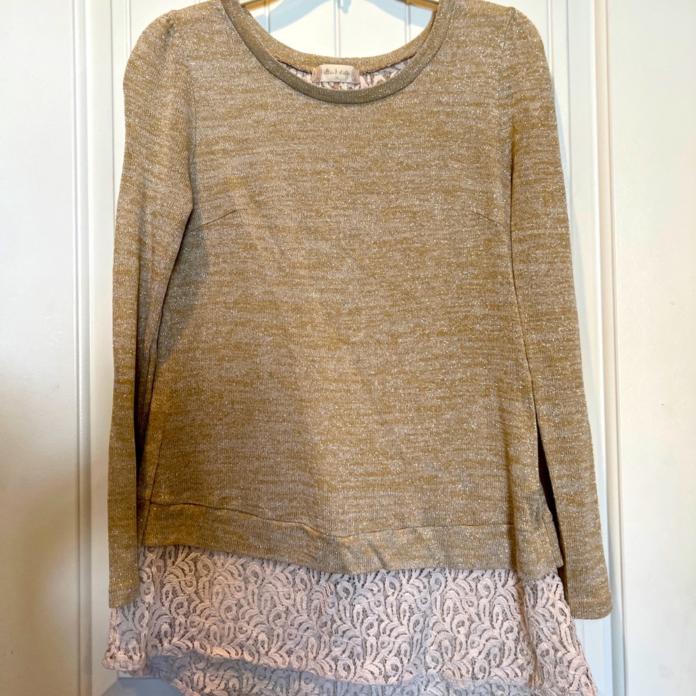 Sparkly & lace sweater